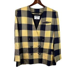 Kasper For A.S.L Double Breasted Blazer Jacket Size 12